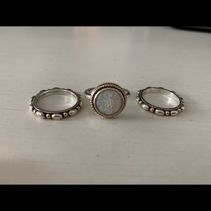 Pandora Mother of Pearl And Opposites Attract Ring